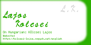 lajos kolcsei business card